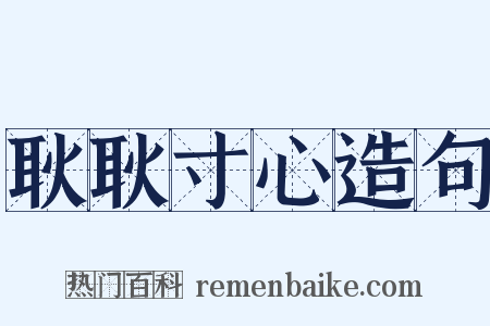 耿耿寸心造句是什么意思的图片
